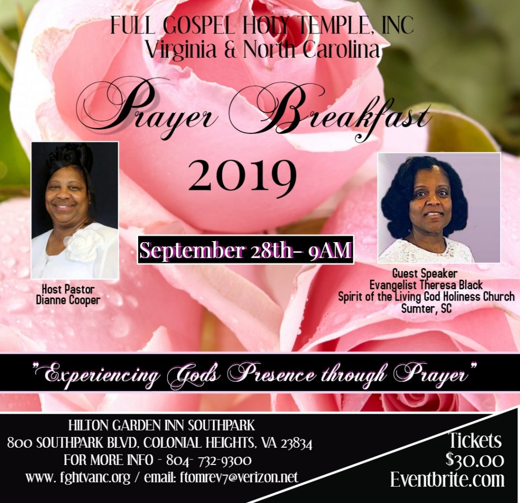 Final Prayer Breakfast Flyer Full Gospel Holy Temple